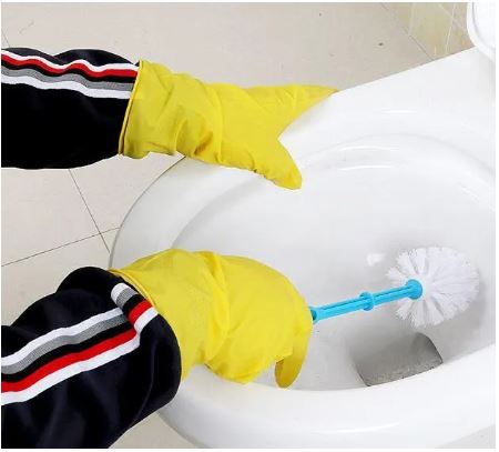 High Quality Firm Grip Kitchen Washing and Cleaning Gloves Latex Gloves Solid Household Gloves - Pair