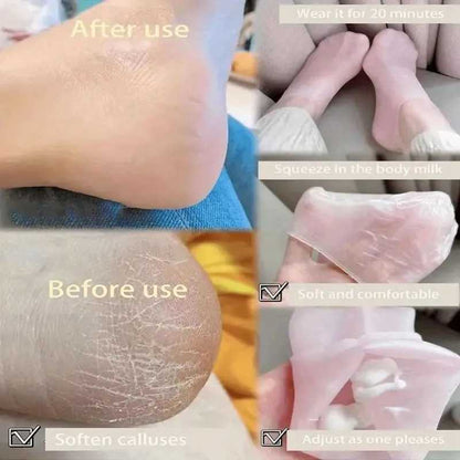 Buy 1 Pair Get 1 Pair Free Offer 4 Pcs Silicone Moisturizing Soft Gel Socks
