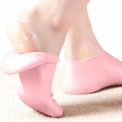 Buy 1 Pair Get 1 Pair Free Offer 4 Pcs Silicone Moisturizing Soft Gel Socks