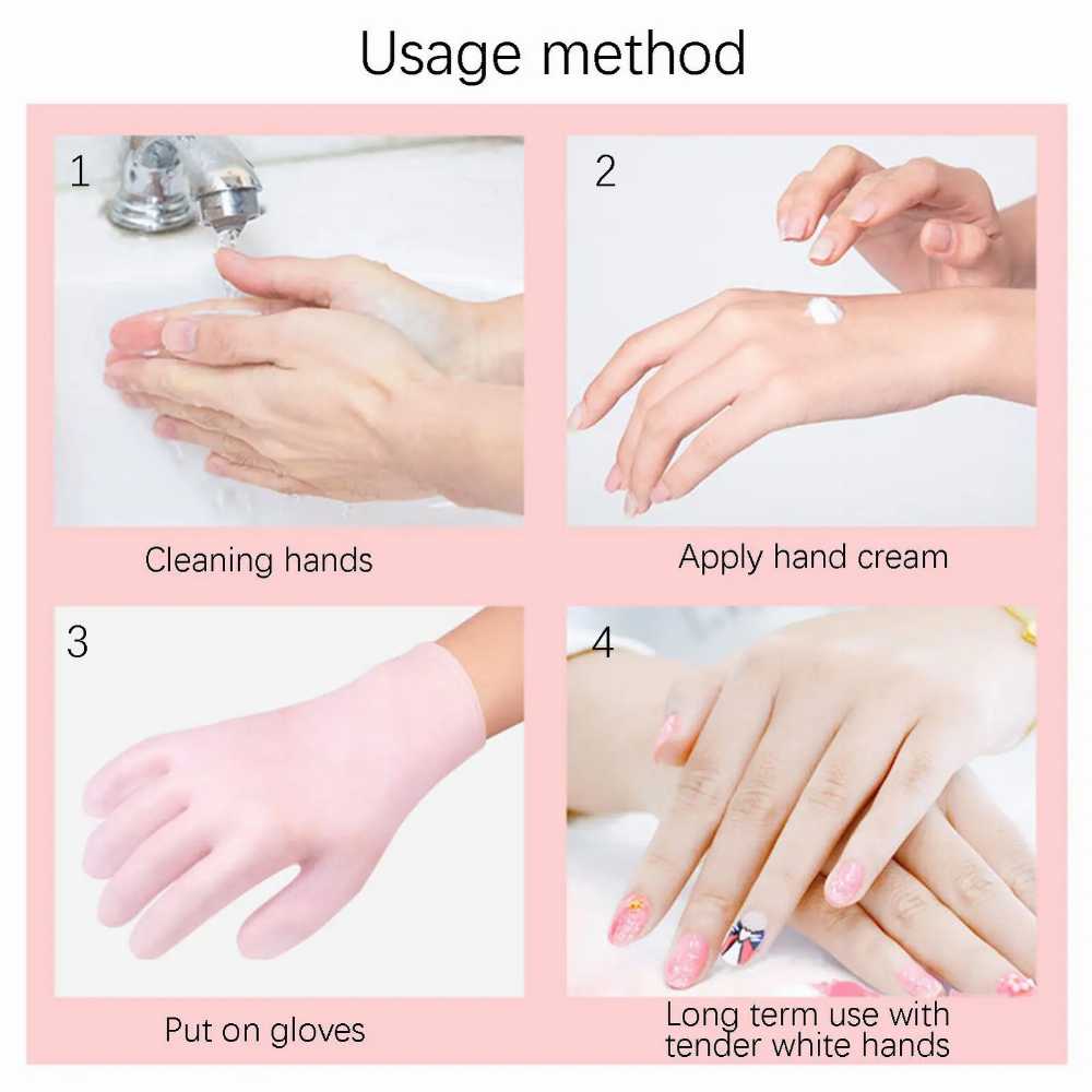Moisturizing Gel Silicone Gloves for Dry and Cracked Hands