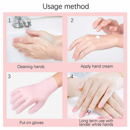 Moisturizing Gel Silicone Gloves for Dry and Cracked Hands