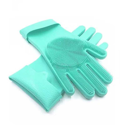 2pcs silicone dishwashing gloves