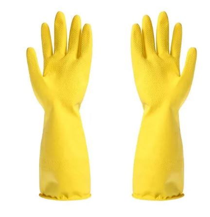 High Quality Firm Grip Kitchen Washing and Cleaning Gloves Latex Gloves Solid Household Gloves - Pair